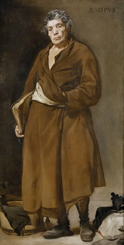 Cuadro del filósofo Esopo pintado por Diego Velázquez expuesto en el Museo del Prado